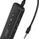 3-in-1 Wireless Bluetooth Adapter, Bluetooth Audio Adapter with 3.5mm AUX Stereo Output for TV, PC, Car, Headset, Headphone, Earbud Home Stereo System (Black)