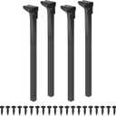 uxcell Folding Table Legs, 4pcs 70cm(27.6") Metal Foldable Table Furniture Legs Laptop Desk Legs Replacement Legs for Cabinet Sofa Chair Bed