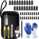 Tire Screw Plug Repair kit - No Need to Remove The tire, tire sidewall Repair kit, Patch Plug Tool and Portable Storage Bag - Quick Flat tire Repair for Cars, Trucks, Motorcycles and SUV