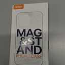 QTlier for iPhone 16 Case, 360 Rotatable Ring Stand, Raised Camera Frame, Shockproof Case Compatible with MagSafe, Case for iPhone 16, Translucent Avocado Green