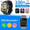 EZON Smart Watch for Kids Boys Girls,1.83" HD Kids Watch with Call Function,Games,Pedometer,Heart Rate,SpO2,Sleep & Stress Monitor, 120+ Sports Modes,Compatible with Android iOS (Black)