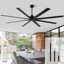 96 Inch Industrial Ceiling Fans without LightsLarge Ceiling Fan with 8 Reversible Aluminum Blades, 6-Speed Remote Control, Home or Commercial Ceiling Fan for PorchGarageShop