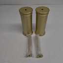 UPTRONIC Toilet Brush, Aluminum Alloy Toilet Brush and Holder Set with Extra Long Handle Durable Bristles Toilet Bowl Brush and Covered Holder for Toilet Scrubber for Bathroom Cleaning (Gold)