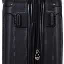 Rockland London Hardside 3 Piece Expandable Spinner Wheel Luggage Set, (20"/24"/28"), Black