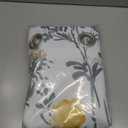 100% Blackout Grey Flower Curtains 63 Inch Long, Yellow Room Darkening Privacy Protect Curtain Panels for Bedroom, Energy Saving Watercolor Floral Pattern Window Treatments 2 Pack 52" W