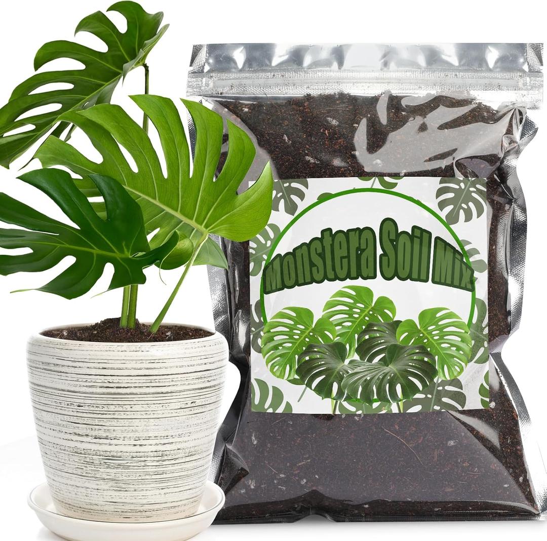 2 x Doter Monstera Potting Soil 1qt - Premium Tropical Blend with Rapid Drainage for Growing and Repotting Monstera Deliciosa (Split-Leaf Philodendron) and Swiss Cheese Plants