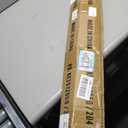 Heavy Duty Curtain Rods, 1 1/8 Inch Diameter Single Curtain Rod 36-72Inch(3-6ft) Extendable Length with End Caps Adjustable Modern Brackets-Warm Gold