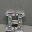 Pooqla Light Up Letters, LED Marquee Letters for Silver Birthday Decorations, Battery Powered Night Light Teenager Girl Room Decor, Gift for Girls Boys Wedding Bedroom Christmas Party Decor, Letter H