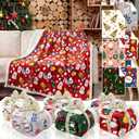6 Pcs Christmas Throw Blankets 40 x 50 Inch Xmas Sherpa Fleece Throw Blanket Christmas Decor and Warm Winter Fuzzy Cozy Holiday Candy Canes Carpet for Gift Home Couch Bed Sofa Xmas Supplies