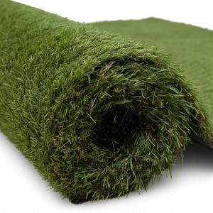 Ottomanson Artificial Grass Runner Natural 31" x 10' | Realistic Grass for Walkway, Poolside & Patio Border, Indoor Outdoor Turf Runner with Drainage Holes, UV Resistant