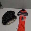 Black and White Synthetic Wig with Accessories of Long Red Gloves, Future Mask, Stick, Choker for Halloween Costume Women Set