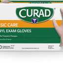 Curad - CURVT3RH Basic Care Vinyl Disposable Exam Gloves, Large (Pack of 300)