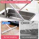 19" Floor Squeegee with Long Handle, 51" Stainless Steel Handle