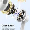 Wired Earbuds for Apple Lightning Headphones for MFi-Certified with Anti-Drop Tips Magnetic Larger Ear Buds Corded Earphones Cord Headphone for iPhone 14 Plus 13 Pro Max 12 Mini 11 XS XR 8 7 White