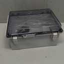 Joinfworld Outdoor WiFi Enclosure Weatherproof Locking Outdoor WiFi Box Plastic Waterproof Switch Router Enclosure Box 8.7x6.7x4.3