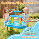 Water Table Pump, 5400mAh Rechargeable Crab Water Pump Toy for Kids age 1-3 with 8Hrs Play time, IP67 Waterproof, 3 Modes Spray 2 Flow Settings Outdoor Water Toys for Water Table, BathTubs, Pool