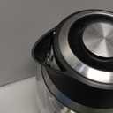 Chefman Electric Kettle, 1.8L 1500W, Hot Water Boiler, Removable Lid for Easy Cleaning, Auto Shut Off, Boil-Dry Protection, Stainless Steel Filter, BPA Free, Borosilicate Glass Electric Tea Kettle (Black)