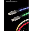Cell Candy dynamic led Color Glo Charge and Sync Cable For USB C to USB C