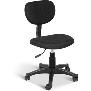 YSSOA Office Ergonomic Mesh Computer Chair with Wheels & Arms, Black, Lumbar Support