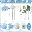 Suncalla 310 Pcs Artificial Flowers Bouque Bulk DIY Baby's Breath Bouquet Bulk Hydrangea Artificial Flowers Wedding Bouquets Floral Arrangement for Wedding Centerpieces Decor(Blue)
