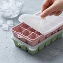 Silicone Ice Cube Trays 3 Pack, 25ml Large Ice Molds, Easy Release with Sealed Lids, BPA Free, for Freezer, Ideal for Cocktail, Whiskey, Iced Coffee & Gatherings (Blue+Pink+Green)