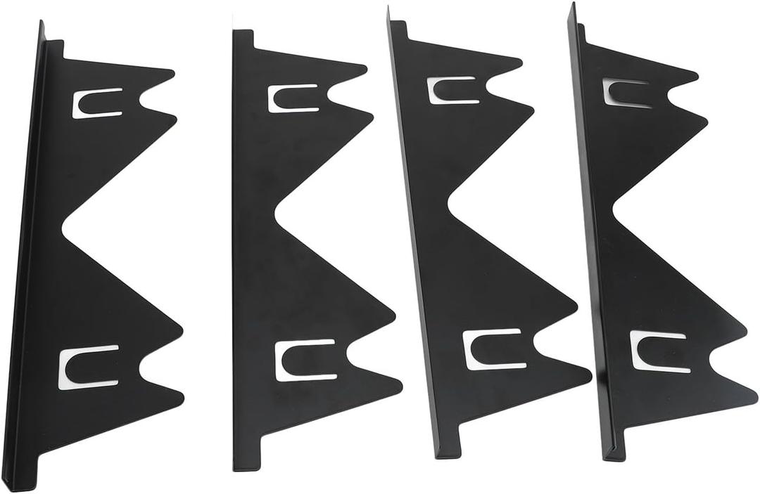 JTLB 2 Pairs Stove Covers Stainless Steel Retractable Length Fillers for Kitchen Stovetop and Counter Black