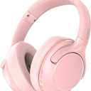 Bluetooth 5.3 Headphones Over Ear 68H Playtime 6 EQ Wireless Headset with Microphone HiFi Stereo Foldable Lightweight Deep Bass for Travel Home Office Cellphone Pink