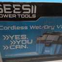 Seesii Cordless Wet Dry Shop Vac, 2 x 4.0Ah Rechargeable Batteries
