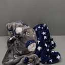 Fleece Baby Sleep Sack 18-24 Months 2.0 Tog Baby Wearable Blanket with 2-Way Zipper Warm Sleeping Sack for Toddler Infant - XLarge Blue Grey Pentagram