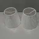 Small Lamp Shades Set of 2, White Clip On Lamp Shades for Table Lamps4" Top x 5" Bottom x 6" High, Mini Barrel Fabric Lampshades for Table Chandeliers Sconce Wall Floor Lamp Replacement