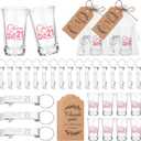 24 Sets Acrylic Shot Glasses Bottle Opener Keychain,21st Birthday Party Favors for Guests,21st Birthday Gifts for Party Favors Adults Supplies Decorations Adult Gifts with Thank You Tag and Bags