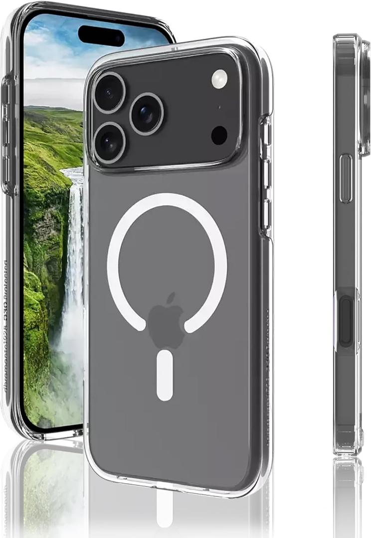 ZONZEE for Clear iPhone 17 Pro Max Case Compatible with MagSafe, Military Grade Drop Protection Shockproof Cover, Scratch Resistant Transparent Phone Case for iPhone 17 Pro Max