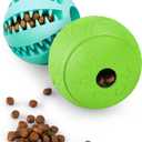 HIPPIH Dog Puzzle Toy 2 Pack, Interactive Dog Toys for Treat Dispensing, Durable Puppy Toys for Teething, Dog Treat Ball for Teeth/Slow Feeder/IQ Training/Playing, Blue-2.75, Green-3.14