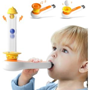 TOP BRIGHT 3 in 1 Sensory Toys for Toddler with Whistle, Ball Blowing, Floating Blow Pipe Balls  Autism Sensory Products, Fine Motor Skills, Toddler Toys for 3 4 5 Year Old Boys Girls Gifts