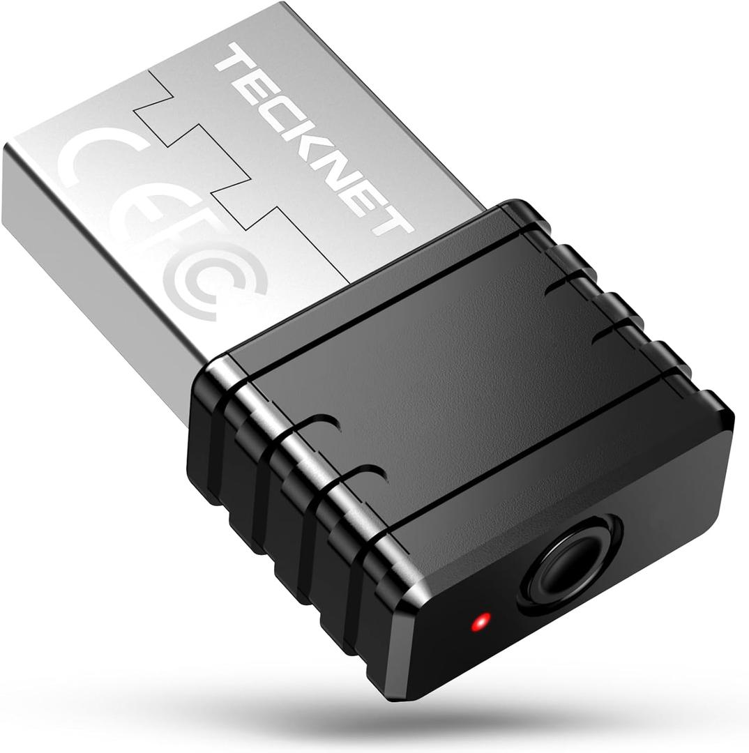 TECKNET Mouse Jiggler Undetectable USB Mover Device with 3 Modes, Color LED Indicator, Plug & Play to Keep PC Laptop Awake, One Button Control, No Interference (Black)