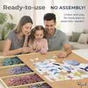 1000 Piece Wooden Jigsaw Puzzle Board - 4 Drawers, Patent Pending Design - Rotating Puzzle Table | 30 X 22 Jigsaw Puzzle Tables | Puzzles Cover & Lazy Susan| Portable Puzzles Tables for Adults