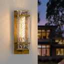 Outdoor Wall Light, Vintage Gold Exterior Waterproof Lanterns,H13.4in Porch Sconces Wall Mounted Lighting with E26 Sockets, for Garage,Doorway,Patio,Front Door