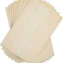 Unfinished Wood, 8 Pack Basswood Sheets for Crafts, Craft Wood Board for House Aircraft Ship Boat Arts and Crafts, School Projects, Wooden DIY Ornaments (12 x 8 x 1/16inch)
