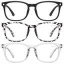Gaoye Stylish Blue Light Glasses for Woman - Computer Glasses for Blue Light Blocking - Lightweight Frames - 3 pack