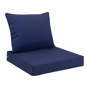 Favoyard Outdoor Seat Cushion Set 22 x 24 Inch Waterproof & Fade Resistant Patio Furniture Cushions with Removable Cover Deep Seat & Back Cushion with Tie Straps for Chair Sofa Couch