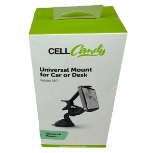Cell Candy - Universal Cell Phone Mount for Car or Desk - Black