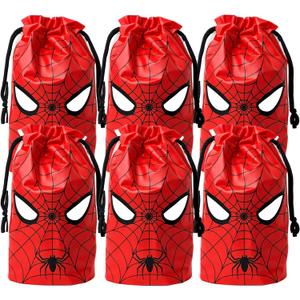 Eylola Spider Themed Gift Bags, PE, 6.3 x 9 Inch, Pack of 48, for Birthday Party Supplies, 1 count