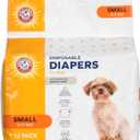 Arm & Hammer For Pets for Pets Female Dog Diapers, Size Small, Ultra-Absorbent, Adjustable Girl Dog Diapers with Leak-Proof Protection and Wetness Indicator (Pack of 1, 12 Count Total)