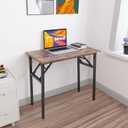 Need Small Desk, 31.5 x 15.7 Inches No Assembly Foldable Writing Table,Sturdy and Heavy Duty Folding Computer Desks for Small Space/Home Office/Dormitory AC5FB(80 * 40)