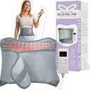 Heating Pad for Back, Upgraded Electric Heating Pad for Low Back Neck Shoulder Pain Relief, 12 x 24+26" Large Heat Pad with 4 Timer 6 Heat Setting & Auto Shut Off, Christmas Birthday Gifts for Men Dad (Gray)