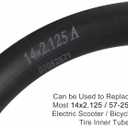 2Pcs 14x2.125 Bike Inner Tube with CR202 Valve Stem Compatible with 14x2.125/57-254 Most Electric Bike/Bike/Scooter, 14 Inch Heavy Duty Bike Tube with 47pc Reflective Stickers, 2 Tire Levers