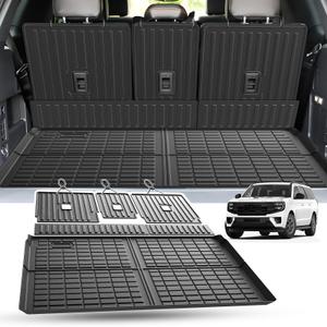 Cartist Cargo Mat & Backrest Mat Fits for Ford Expedition max 7&8 Seats 2025 2026 (Only Fit Max) All Weather Rear Cargo Liner for Expedition max Accessories for Ford Expedition max 25-26