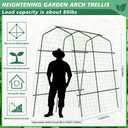 Tall Garden Arch Trellis for Climbing Plants Outdoor, 7.2 ft Walkway Trellis, Heavy Metal Archway Arbor Tunnel Large Trellis for Vegetables Fruits Flower Plant Cucumber Trellis for Garden Raised Bed