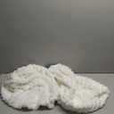 Teenyyou 2 Pcs 20 x 15 Inch Unstuffed Pouf Cover Ottoman Foot Rest - No Filler, Faux Rabbit Fur Foot Stool Floor Bean Bag Floor Chair Storage for Living Room Bedroom Home Decor (Beige)