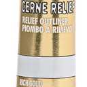 Pebeo Vitrail, Cerne Relief Dimensional Paint, 20 ml Tube with Nozzle - Rich Gold, 0.67 Fl Oz (Pack of 1)